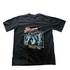 The Police Band Tee Japan ’80 Graphic Black T-Shirt Size L